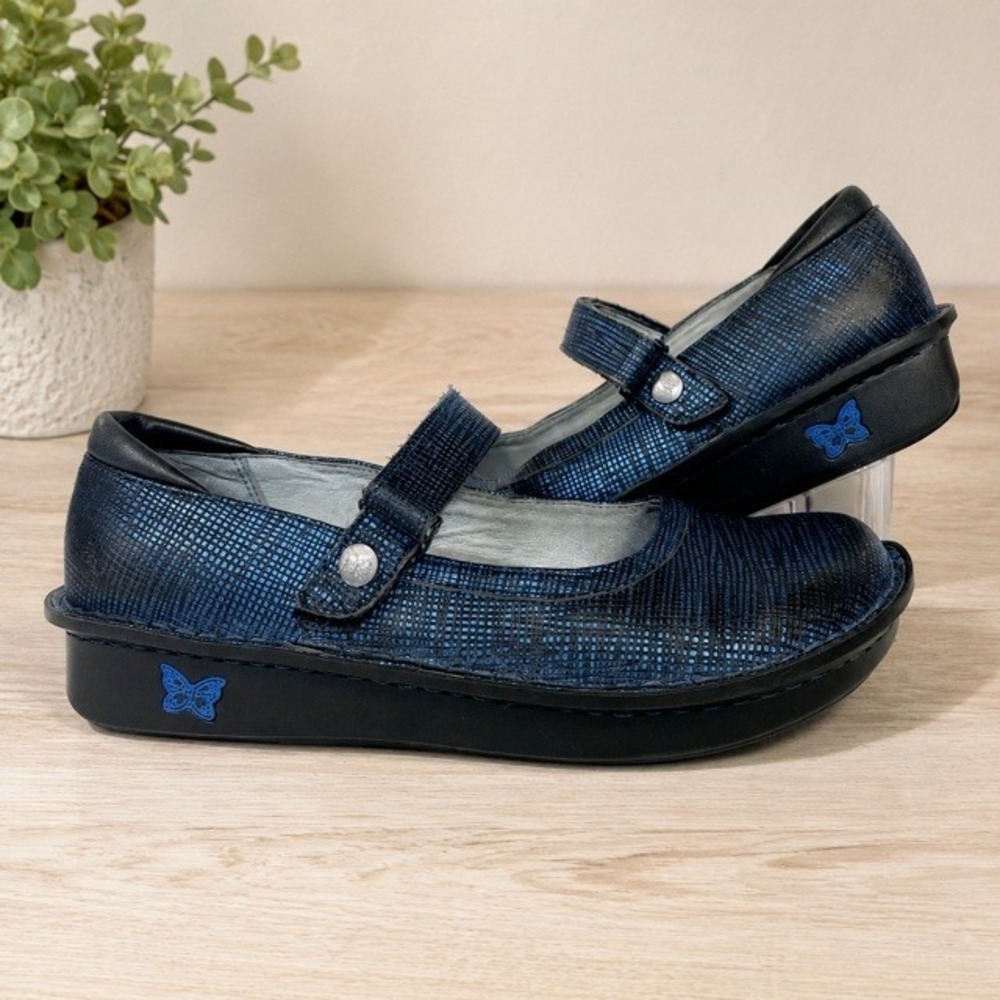 Alegria Belle BEL-385 Mary Jane Shoes Womens 37 US 7-7.5 Navy Blue